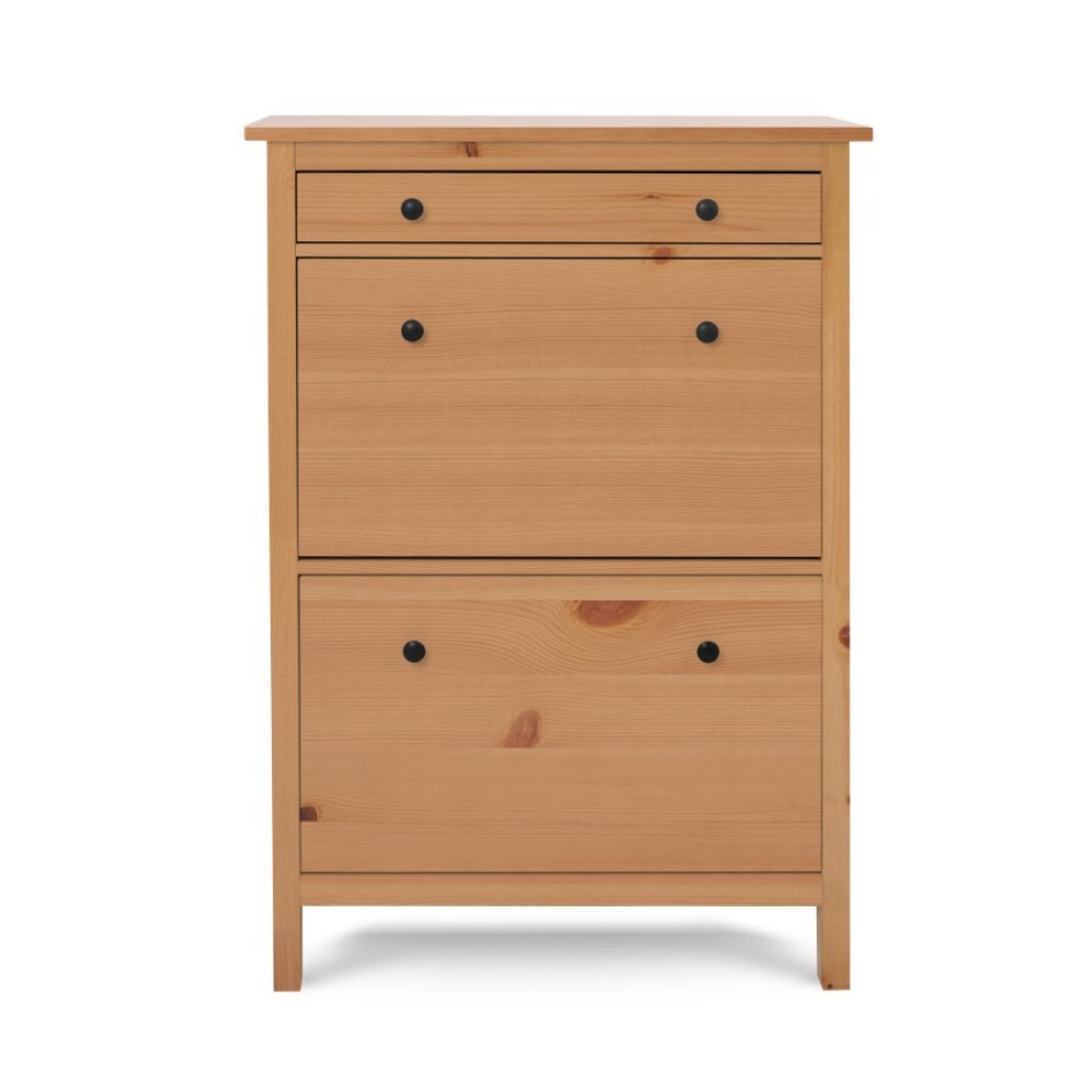 Обувница 3 ящика КЫМОР (HEMNES), 89х31х128 см, светло-коричневый