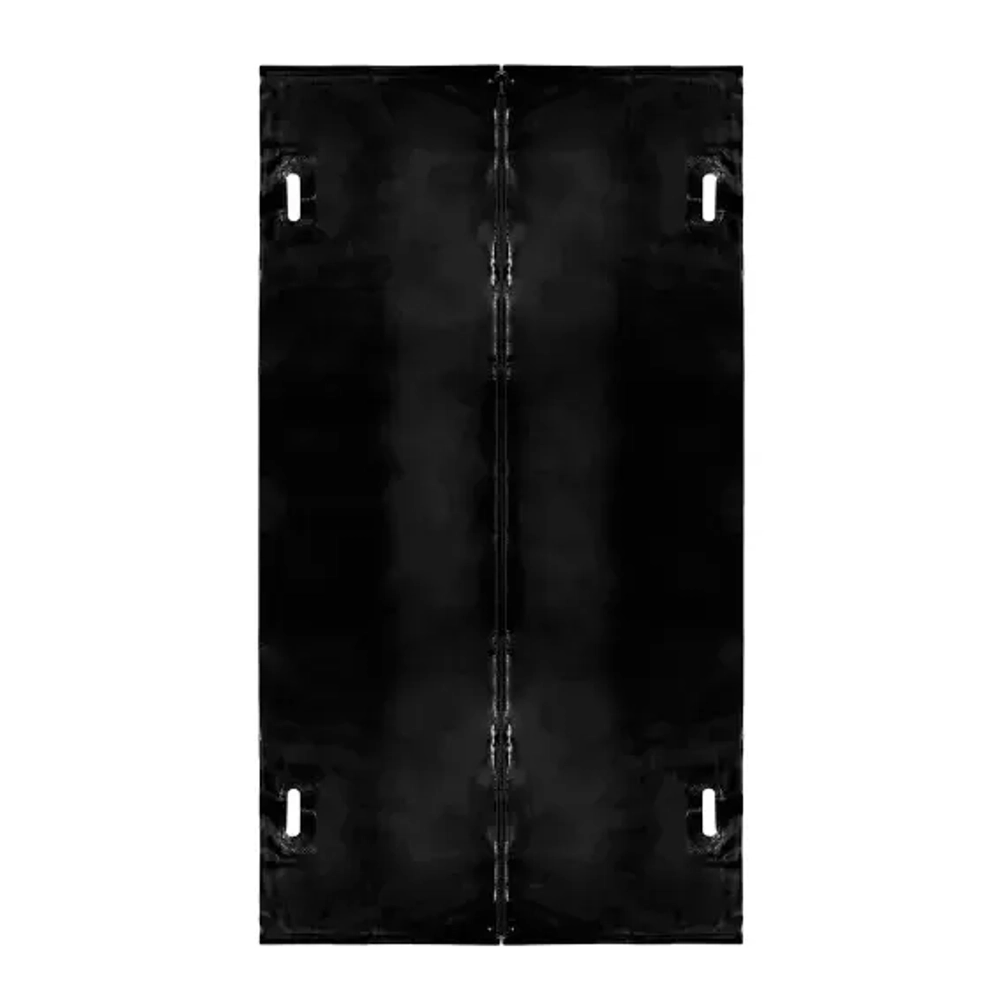 Мешок патологоанатомический 220х100 см на молнии ((800х2х100)х2100 мм) 2 пары прорубных ручек плотность 200 мкм черный