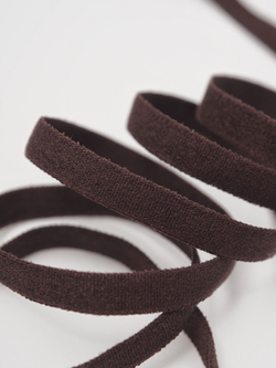 Резинка узкая бельевая горький шоколад ширина 6 мм