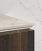 База под раковину Luxe 1400 подвесная, 2 выкатных ящика soft close, натуральный орех