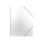 Папка на резинках Erich Krause, А4, 248х320х5 мм, 550 мкм, пластик, "Diamond Total White", в пакете 4 шт.
