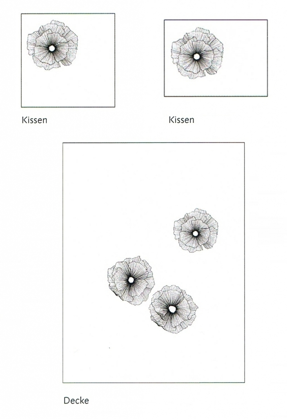 Наволочка 70х70 Christian Fischbacher Luxury Nights Bloom 355 Швейцария схема