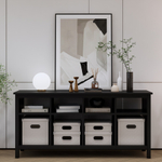 Стол-консоль Хемнэс Hemnes/Кымор, 157х74х40 см, черный