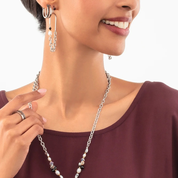 Серьги Coeur de Lion Black-Silver 0136/21-1317