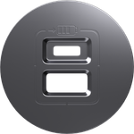 Накладка для розеток USB,  сталь,  серия D16