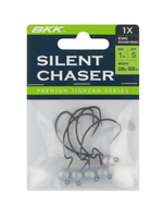 Джиг-головка для рыбалки BKK на офсетном крючке Silent Chaser - 1X - EWG Round Head, размер крючка 2/0, вес 2,65г, 4 шт.