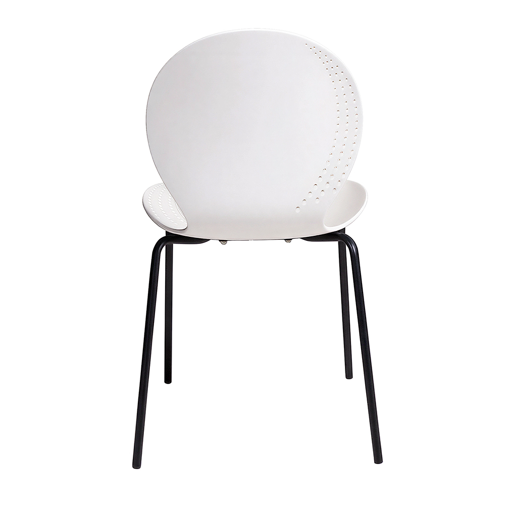 Комплект из 2-х стульев Wave белый с черными ножками