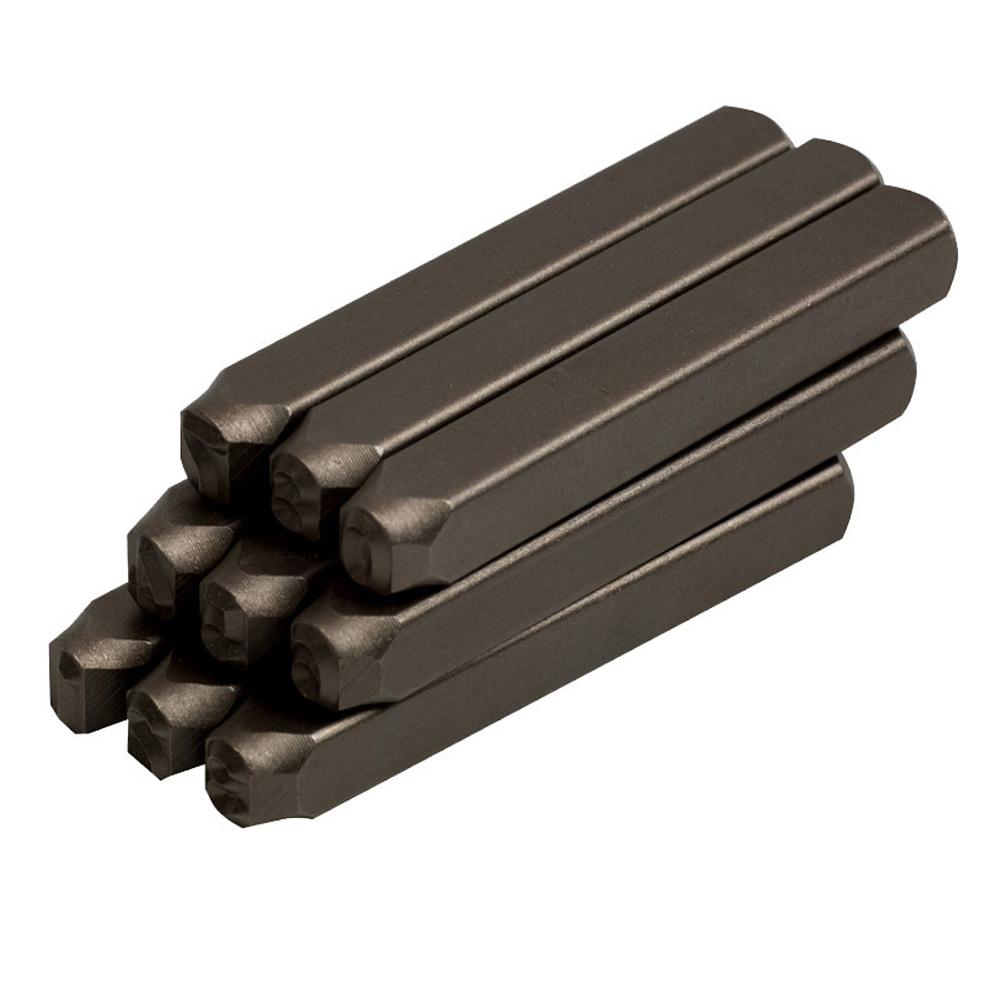 KING TONY (11409SQ04) Набор ударных клейм 4 мм, цифры, 9 предметов