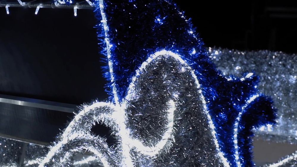 светодиодная конструкция "новогодние Сани Деда Мороза"