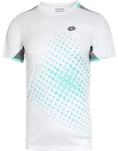 Футболка для мальчика теннисная Lotto Top B IV T-Shirt 1 - bright white/green 9