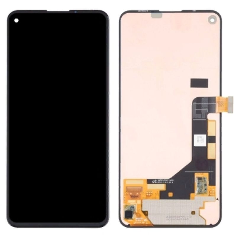Дисплей для Google Pixel 5A в сборе с тачскрином на рамке (Black) черный