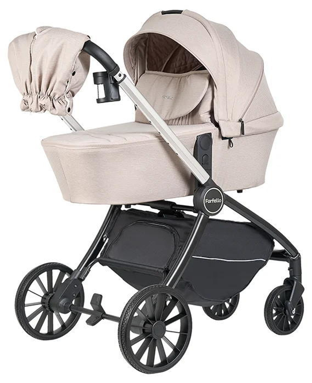 Коляска модульная 3в1 Baby shell 2025 (Coffee/Кофейный комби BBS-013)