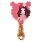 Расческа массажная детская «ДЕВОЧКИ», блестки, микс 4 дизайна, 17,5*5,2см (пакет с подвесом)