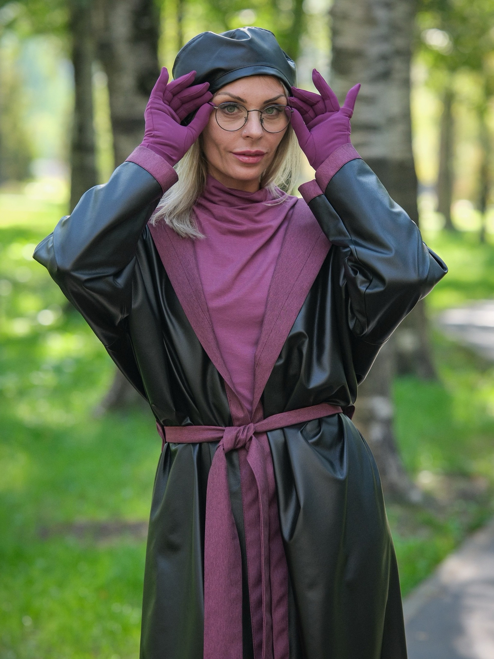 Перчатки /брусника / трикотаж