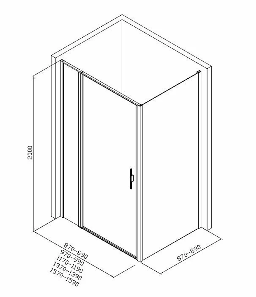Душевой уголок Allen Brau Priority 100x90 3.31028.00 + 3.31043.00 прозрачный/хром
