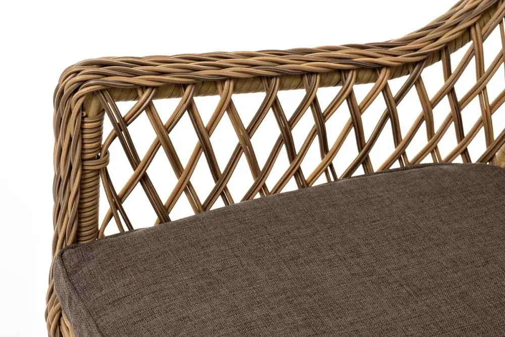 "Латте" обеденная группа плетеная, цвет соломенный