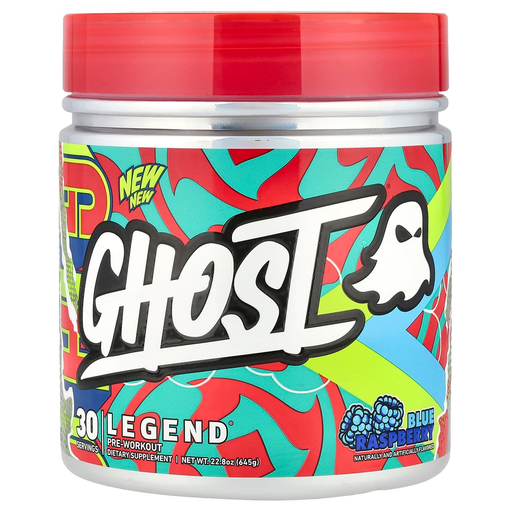 Ghost, Legend®, предтренировочный комплекс, голубая малина, 645 г (22,8 унции)