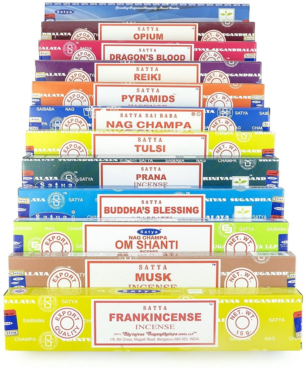 Satya Nag Champa Incense Om Благовоние-масала Ом 15 г