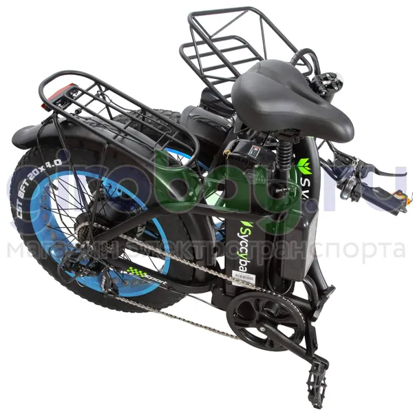 Электровелосипед Syccyba F11 Pro Dual 48V/15Ah (полный привод) - Синий обод фото №14