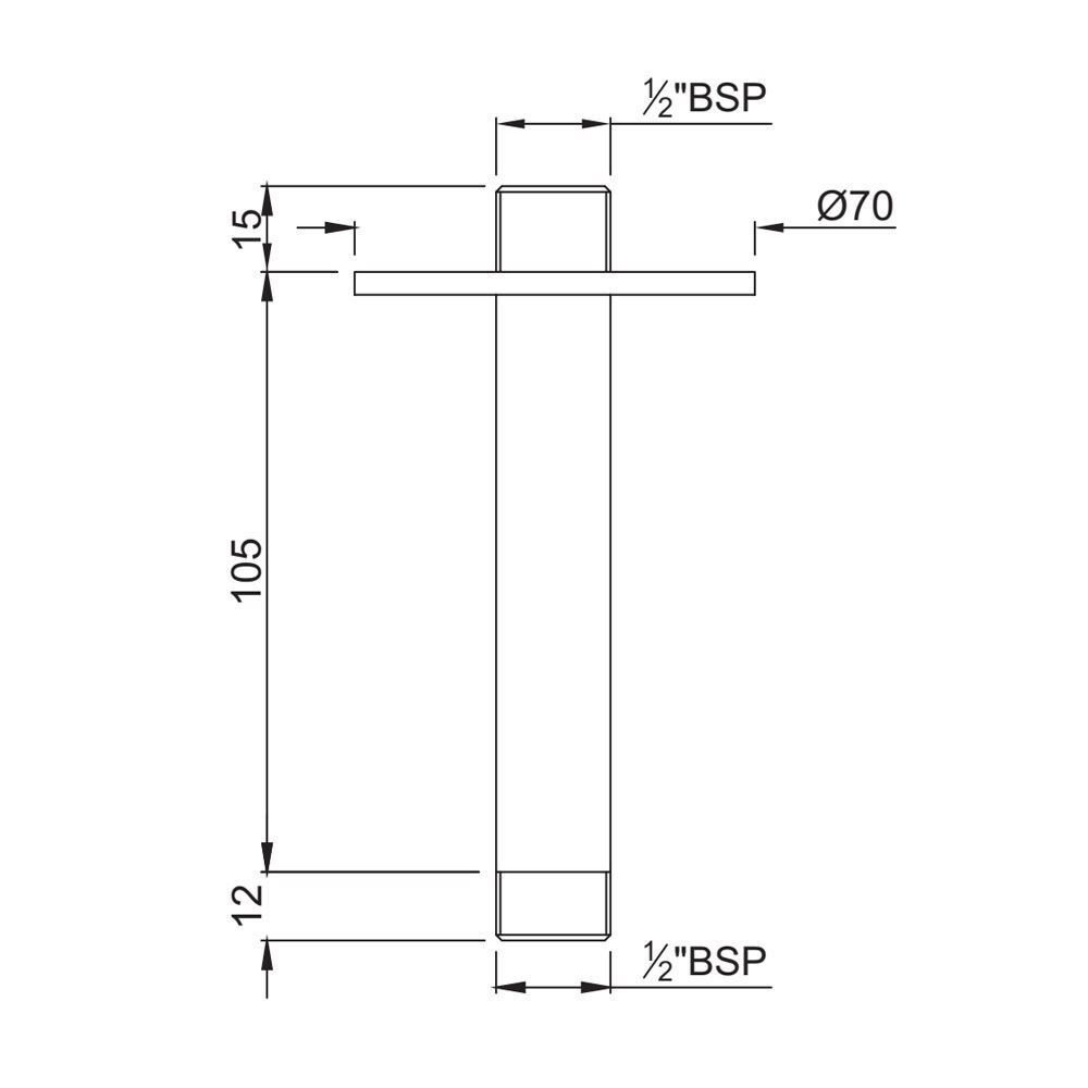 Кронштейн верхнего душа SHA-CHR-475L100