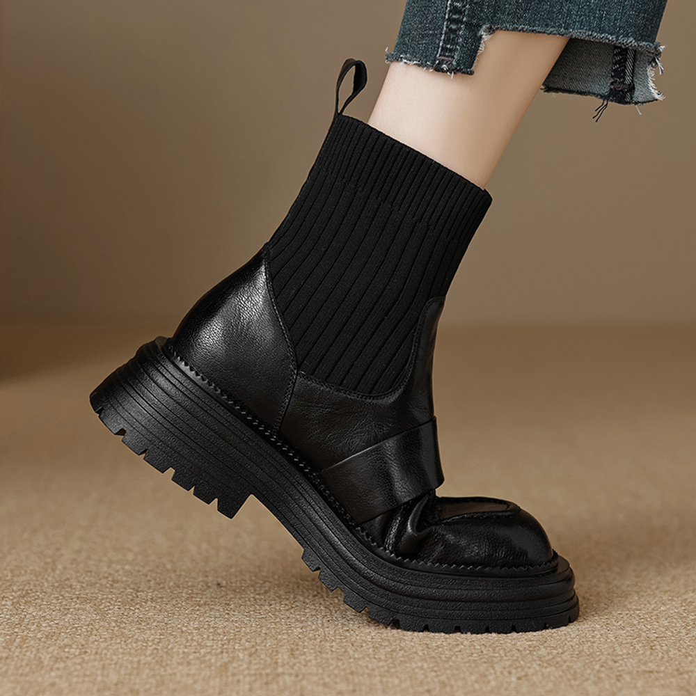 EASTTATA ET Ankle Boots 5cm Women"s Black