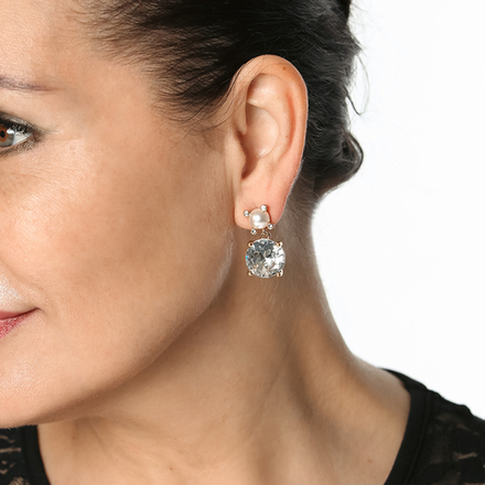 Серьги Dyrberg Kern NICOLA SG CRYSTAL /WHITE PEARL 450151