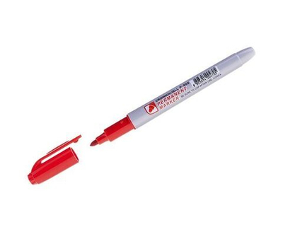 Перманентный маркер Crown Multi Marker Slim P-505, пулевидный наконечник, 2 мм, красный 207897