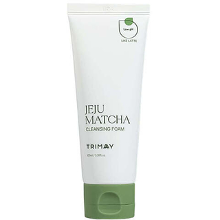 Пенка для умывания cлабокислотная с чаем матча TRIMAY Jeju Matcha Low pH Cleansing Foam 100 мл