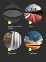 Фильтр нейтральный RayLab ND2-400 72mm