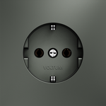 Розетка встраиваемая VOLTUM S70 с заземлением 16А, (титан)