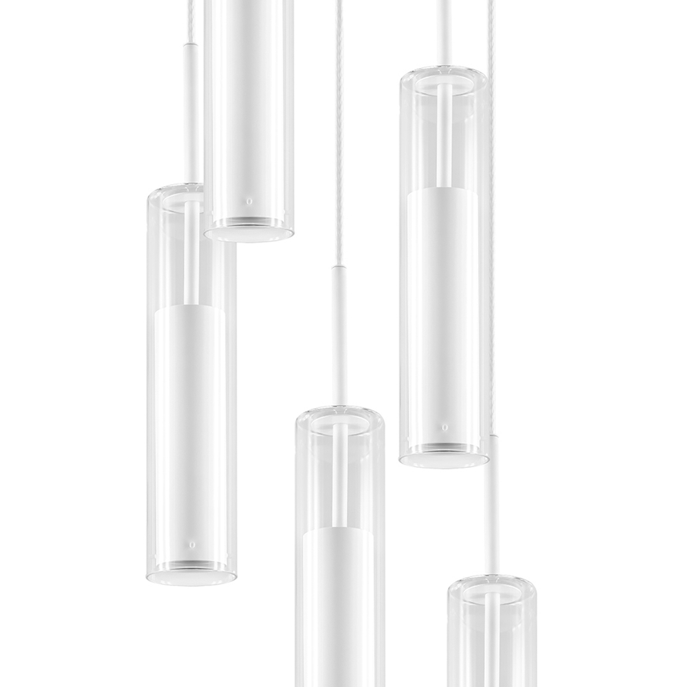 756056 Люстра CILINO 5х40W GU10 БЕЛЫЙ МАТОВЫЙ