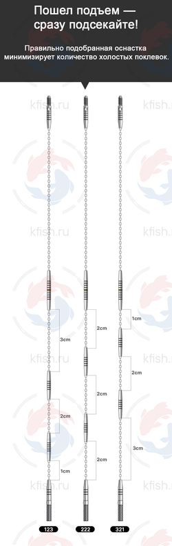 Цепочка с 3-мя грузиками