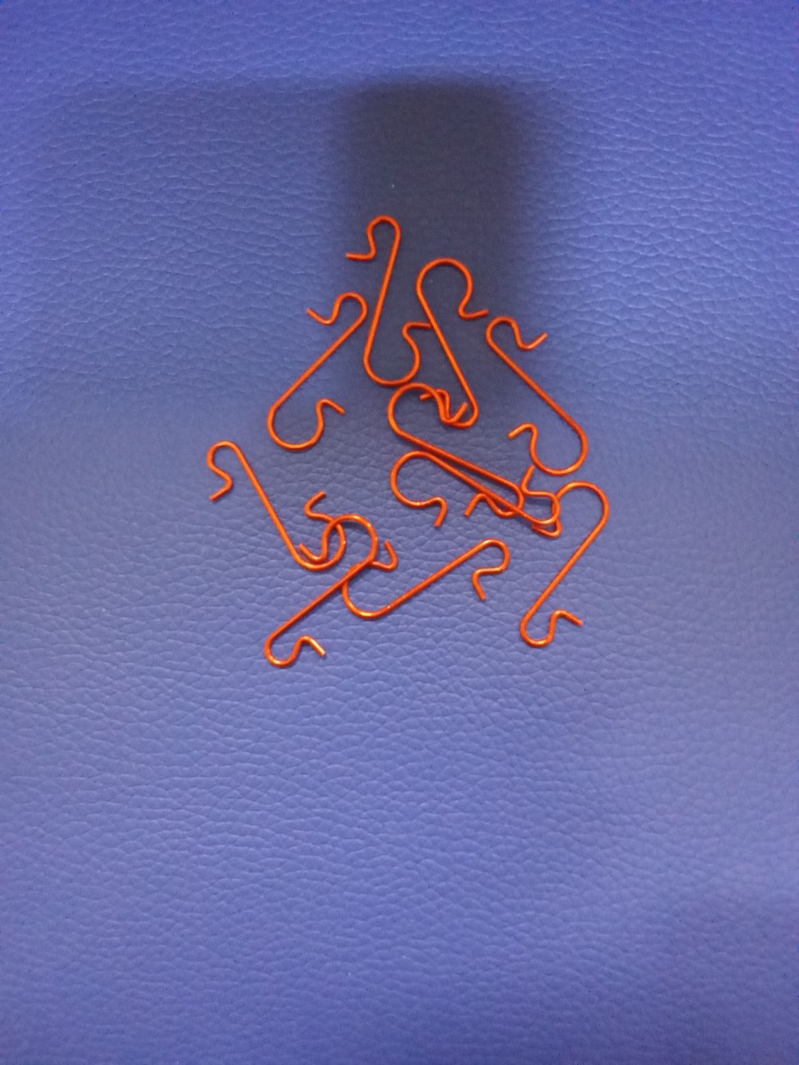 Металлические крючки для рождественских украшений,цвет красный, 10шт