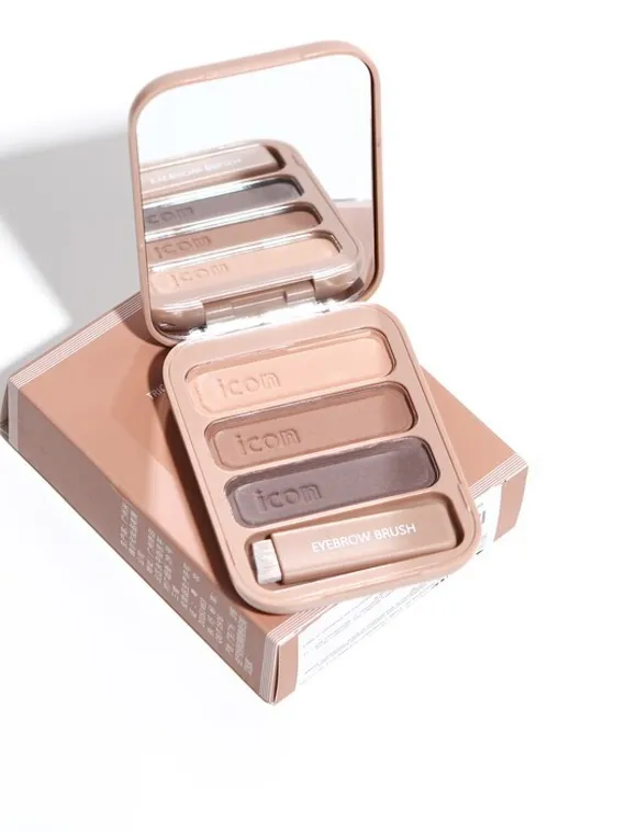 Набор водостойких теней для бровей, тон 1