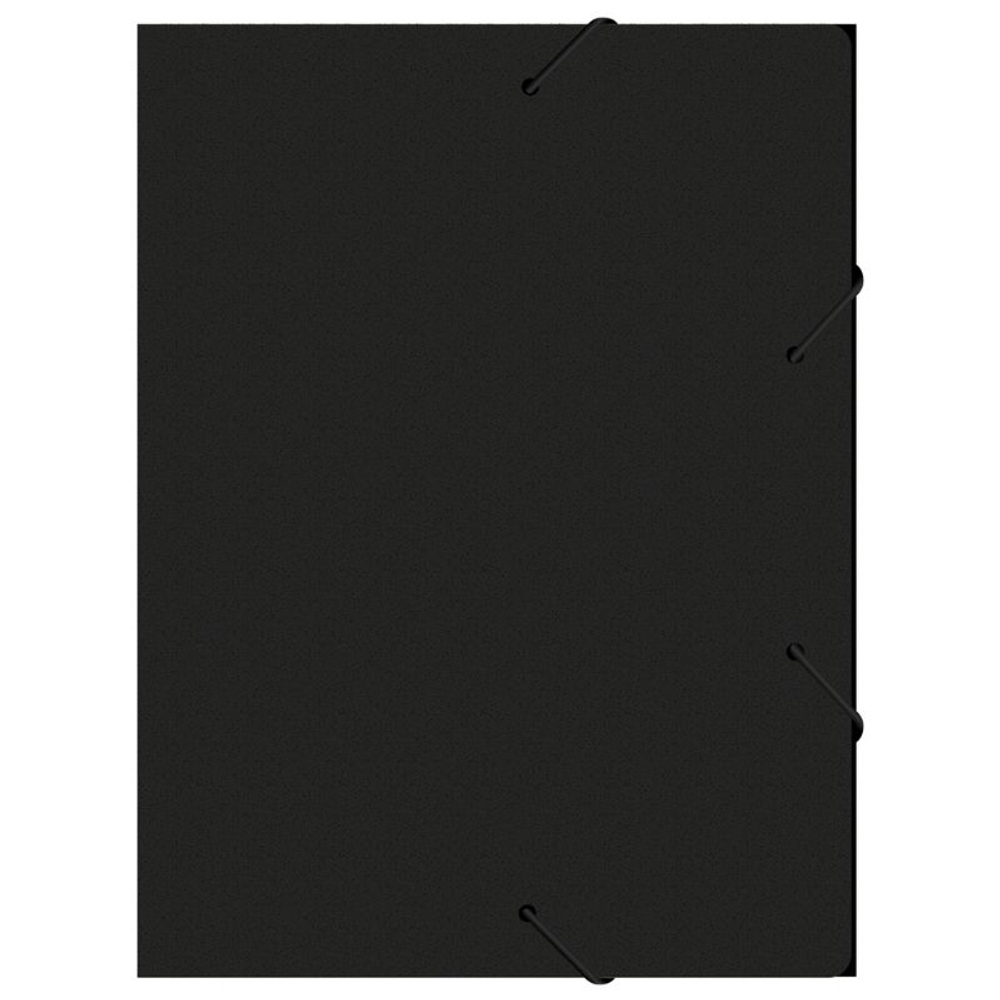 Папка-короб на резинке Бюрократ, А4 пластиковая, 700 мкм, корешок 40 мм., черная