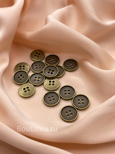 Пуговицы на прокол металлические бронзовые