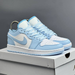 Кроссовки Nike Jordan 1 Blue #546 (гол.)
