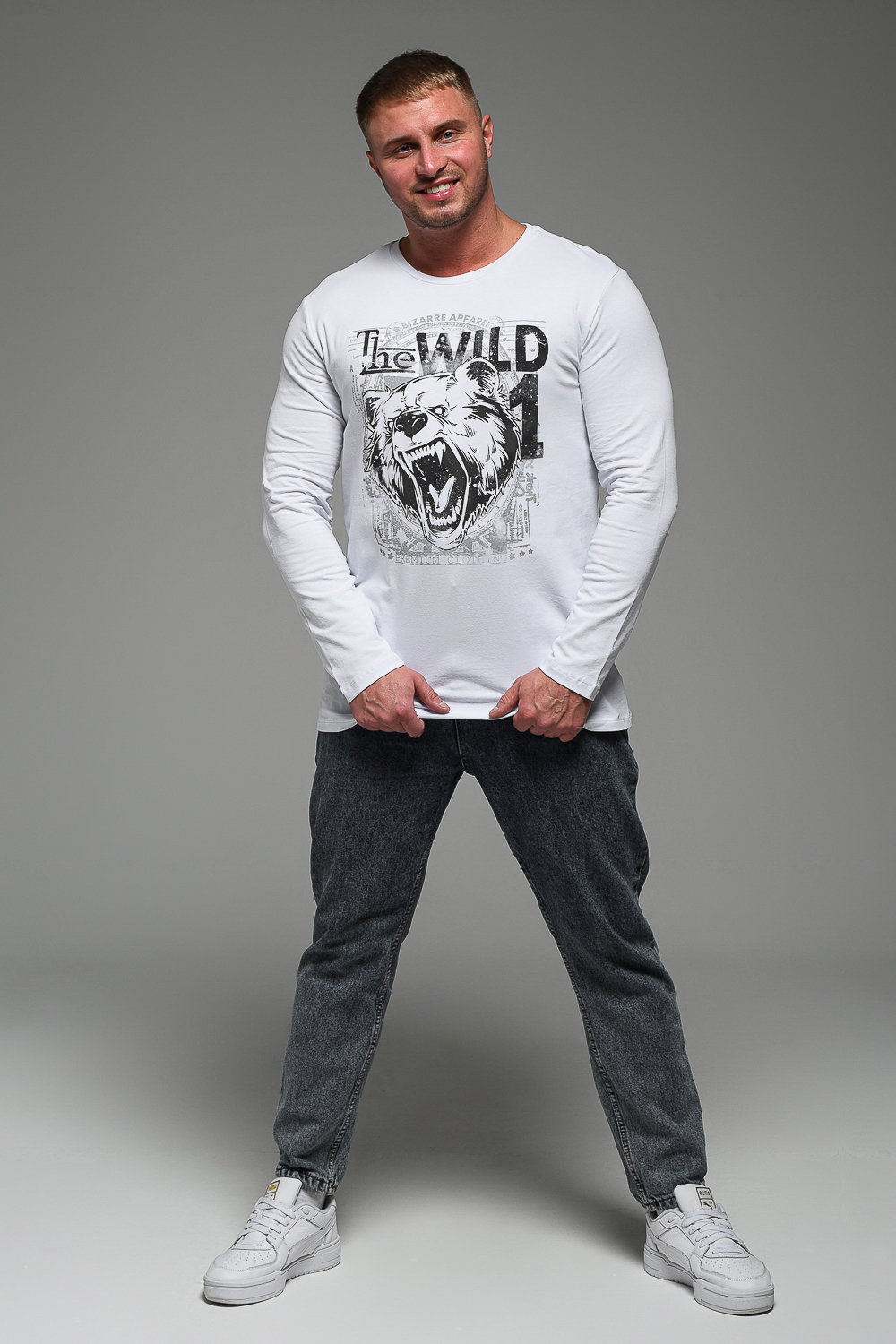 8534 Футболка с длинным рукавом мужская