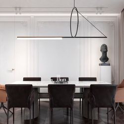 Подвесной светильник SUSPENSION CERCLE ET TRAIT – GRAPHITE SATINE L170