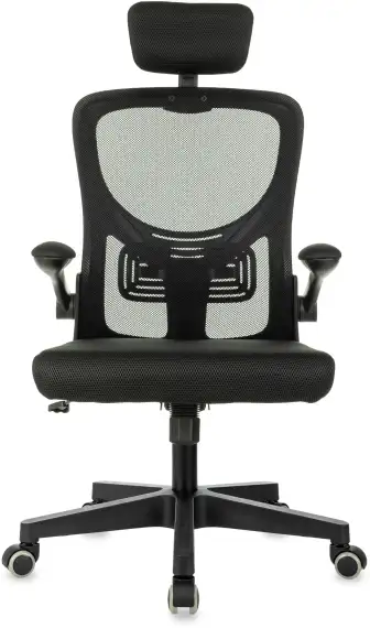 Кресло Бюрократ MC-101-H черный сетка/ткань с подголов. крестов. пластик