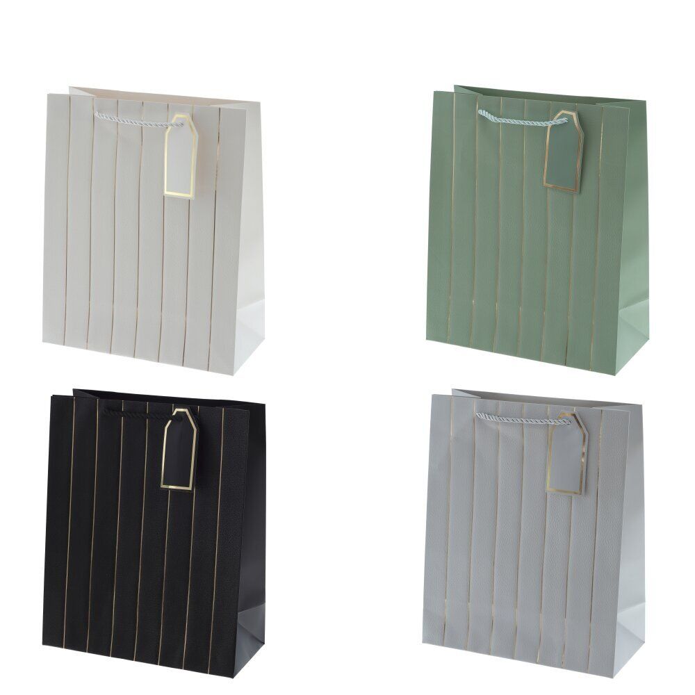 GAEM Пакет подарочный M (бумага 210г/м2, блок 12шт), L26 W12 H32 см, 4в.