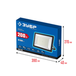 ЗУБР ПСК-200, 200 Вт, 6500 К, IP 65, светодиодный прожектор, Профессионал (57141-200)