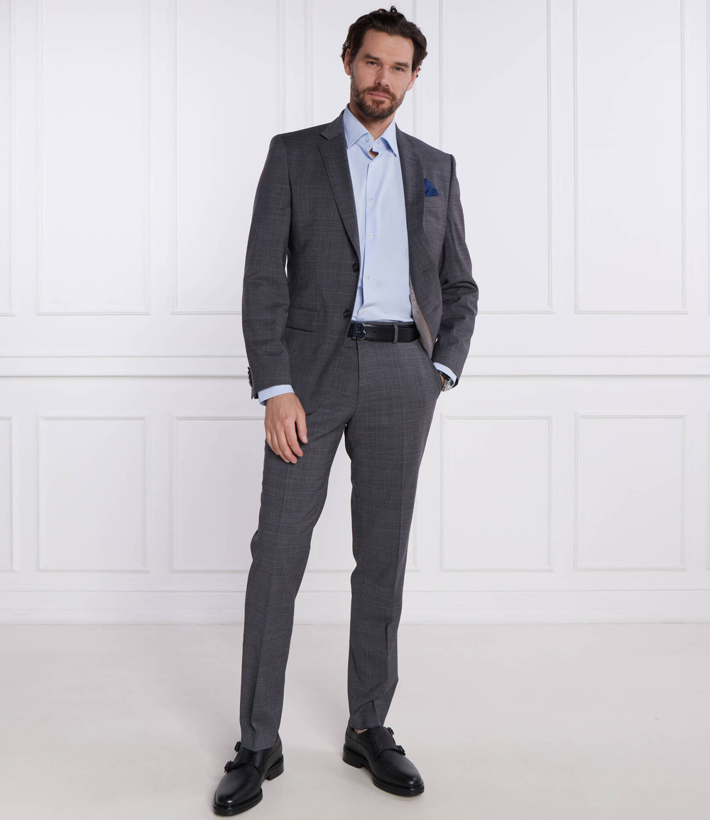 Рубашка P-JOE-kent-C1-222 BOSS BLACK - голубой(50510389)