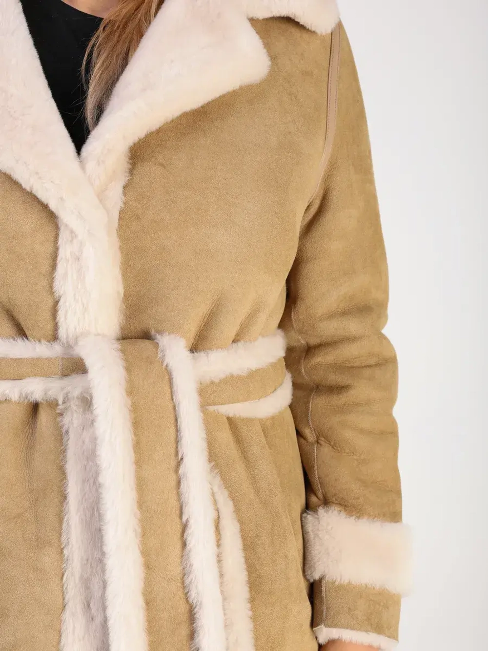 Дубленка зимняя натуральная длинная и теплая