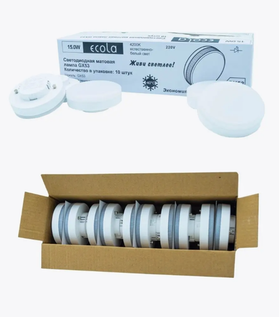 Ecola Лампочки светодиодные led GX53 15Вт 4200К дневной свет, 1 шт.