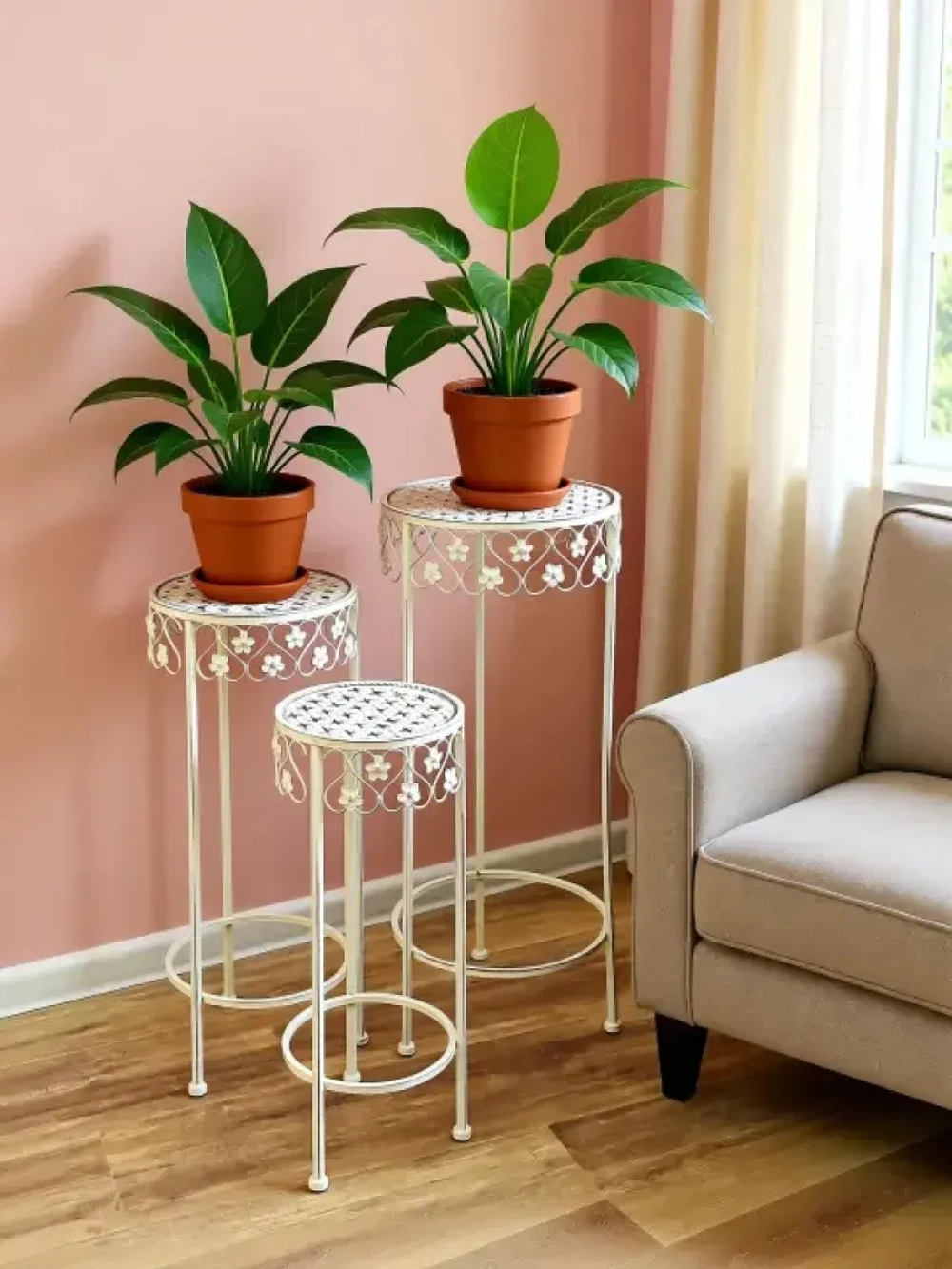 Поставка для цветов напольная металлическая 52 см