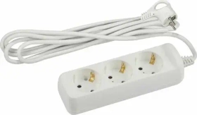 Удлинитель электрич. ЭРА U-3e-1,5m-3x1,5 с заземлением 3 розетки 1,5м ПВС 3x1,5мм2 16А Б0044031