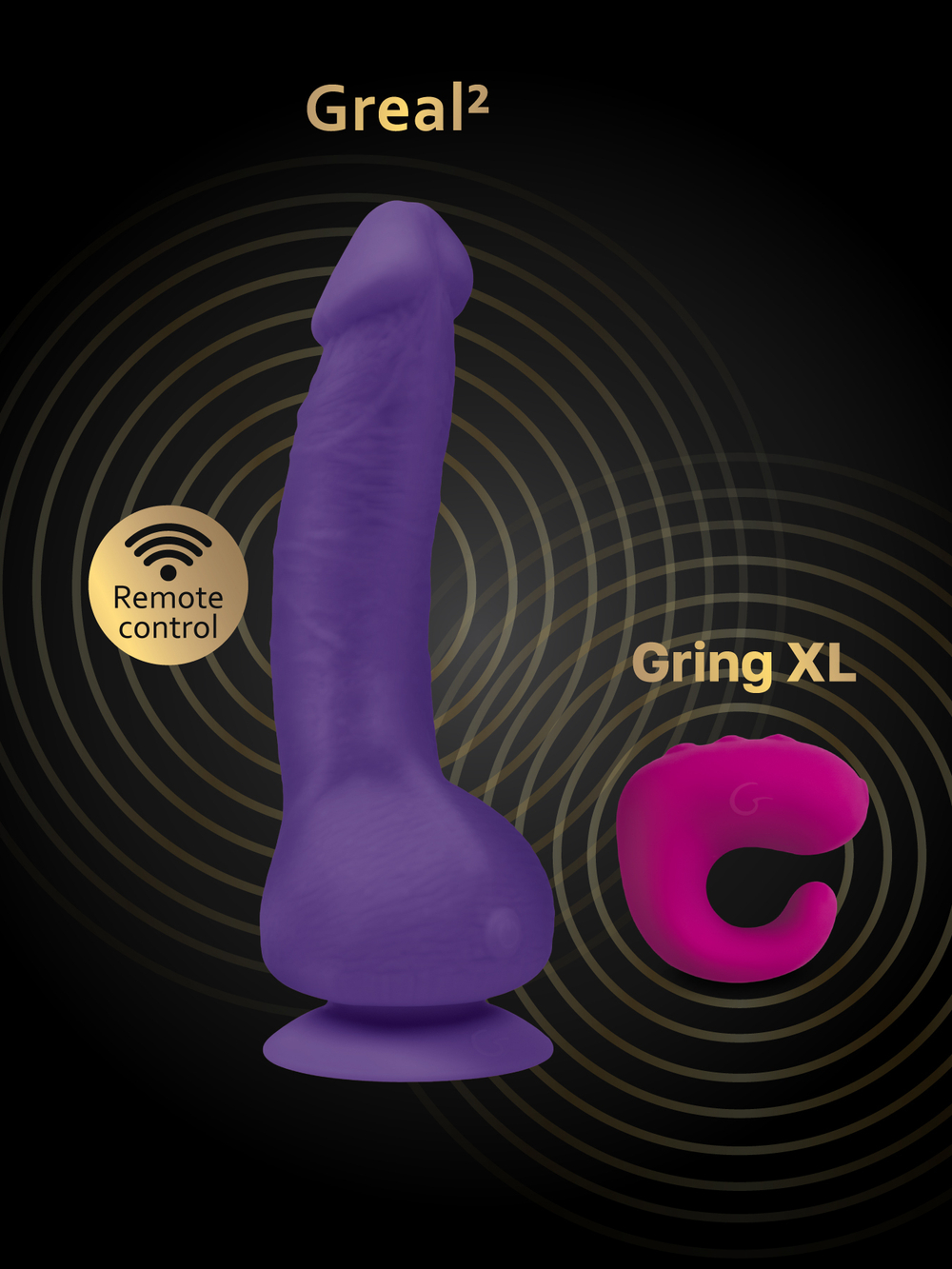Реалистичный вибратор Gvibe Greal 2, фиолетовый