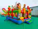 Коммерческий надувной батут «Попугайчики 2» с горкой, 5*4*2,8 м