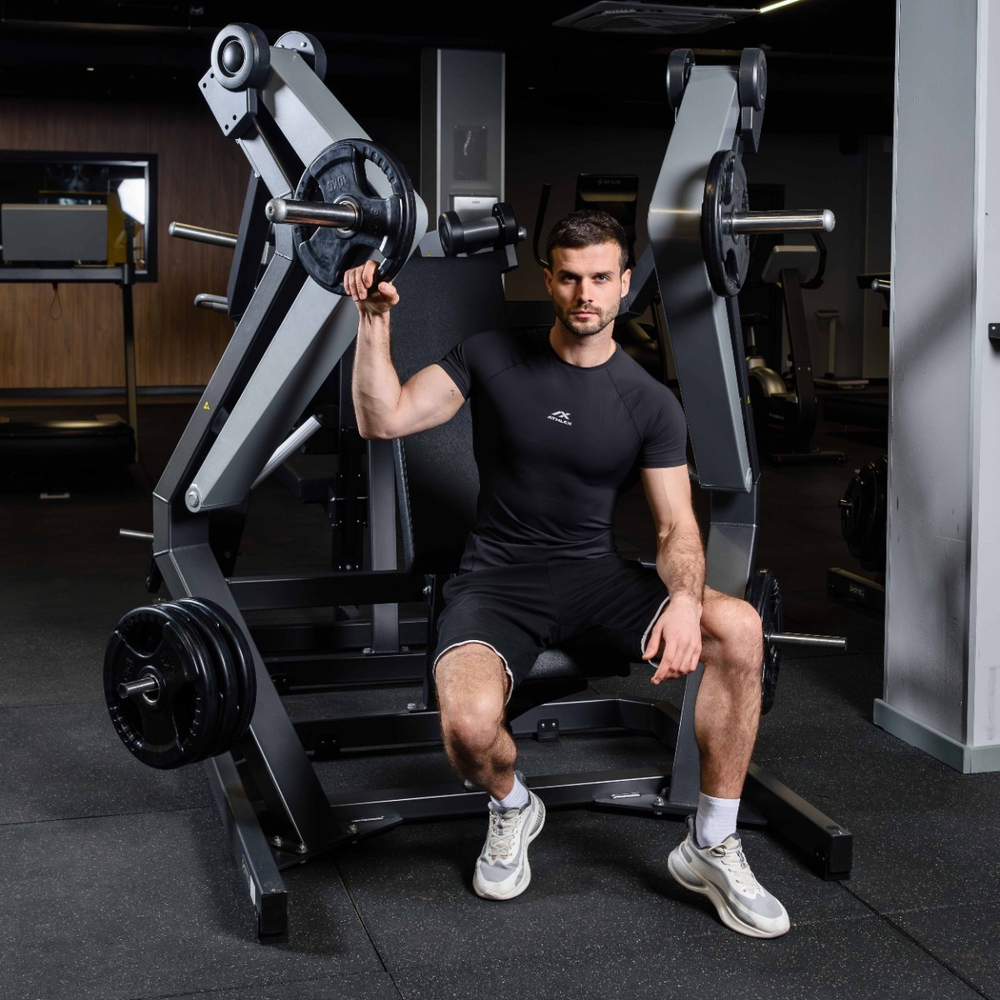 D910 Широкий жим от груди, рычаги серые